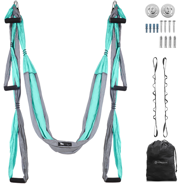 Yoga Swing / Aerial Trapeze Kit with two Durable Extension Straps Plus -  Everyday Crosstrain