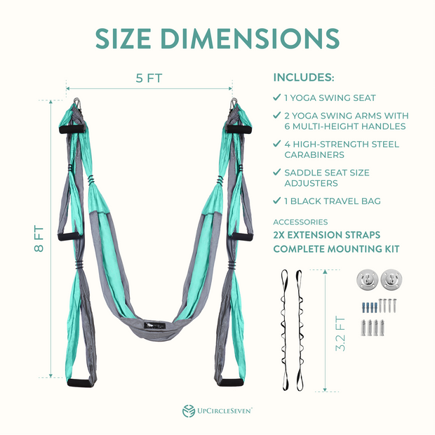 Yoga Trapeze [official] - Yoga Swing/Sling/Inversion Tool, Blue/Green by  YOGABODY - with Free DVD - Achieve deeper backb… | Yoga trapeze, Yoga  inversions, Best yoga